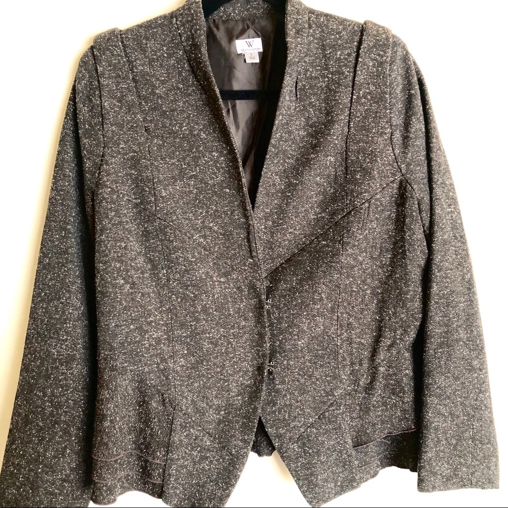 Worthington form fitting heathered gray blazer